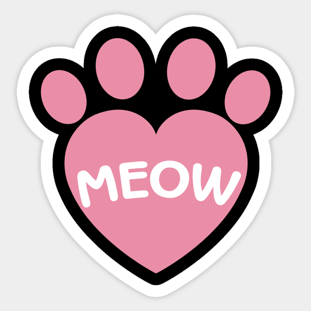 Meow heart Sticker by Jinzhan